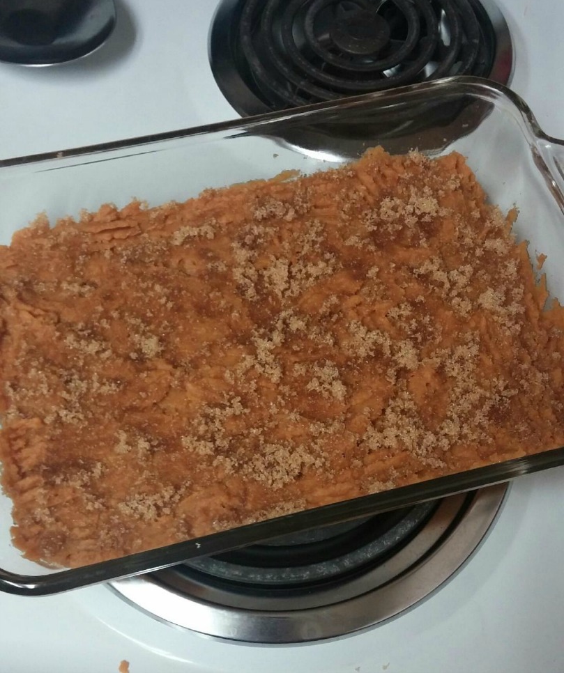 Thomas Sweet Potato Casserole with brown sugar