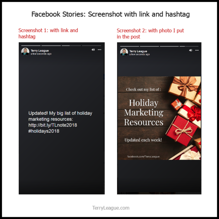 Facebook Stories - Screen 1 and 2